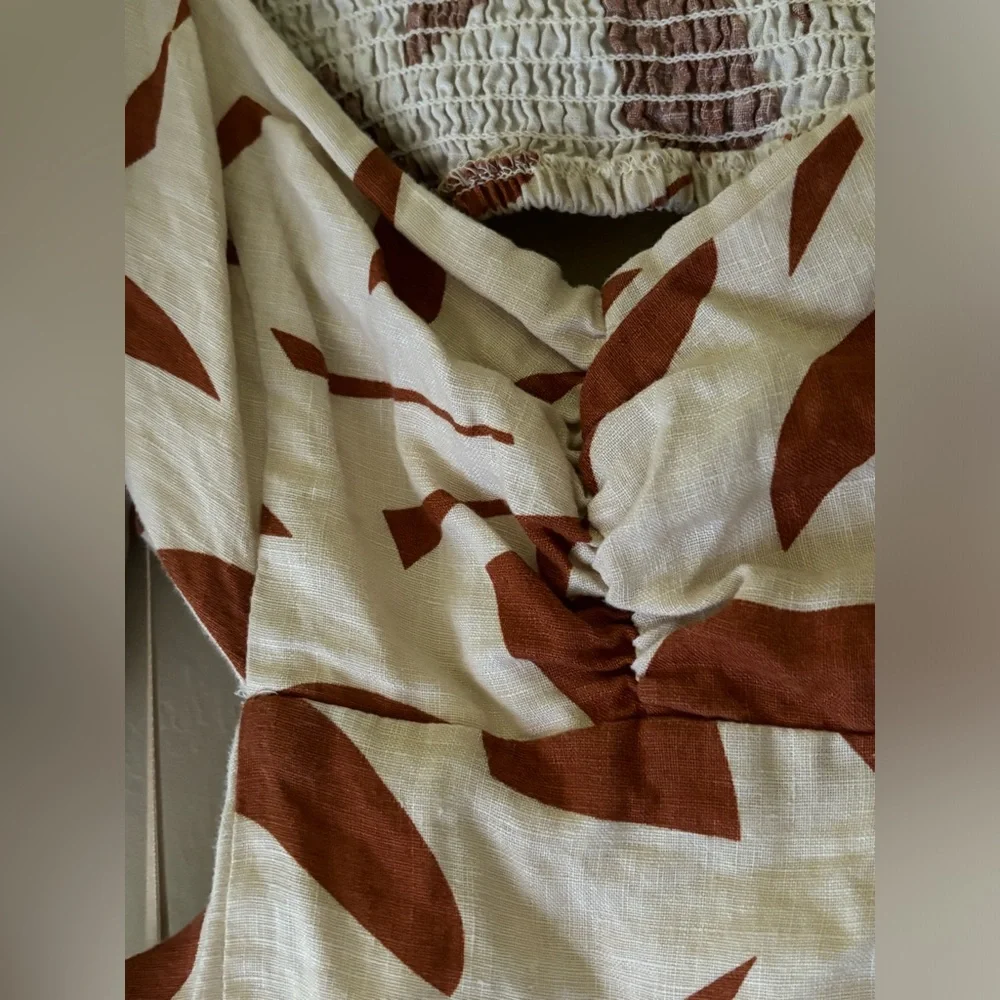 NWOT ASTR the Label Heather Dress Rust Abstract - Picture 4 of 8
